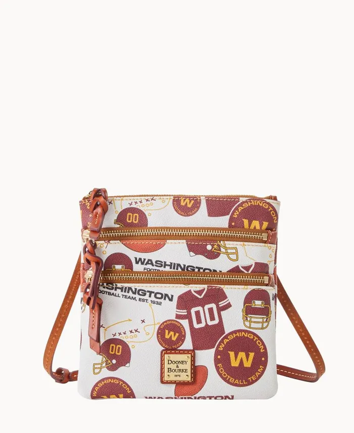 Woman NFL Washington N S Triple Zip Crossbody Washington Dooney and Bourke Crossbodies