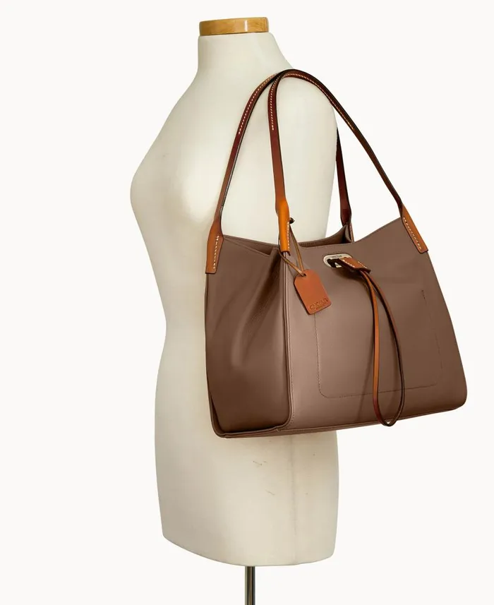 Woman Oncour Twist Small Full Up Dark Taupe Dooney and Bourke Shoulder Bags Woman Oncour Twist Small Full Up Dark Taupe Dooney and Bourke Shoulder Bags