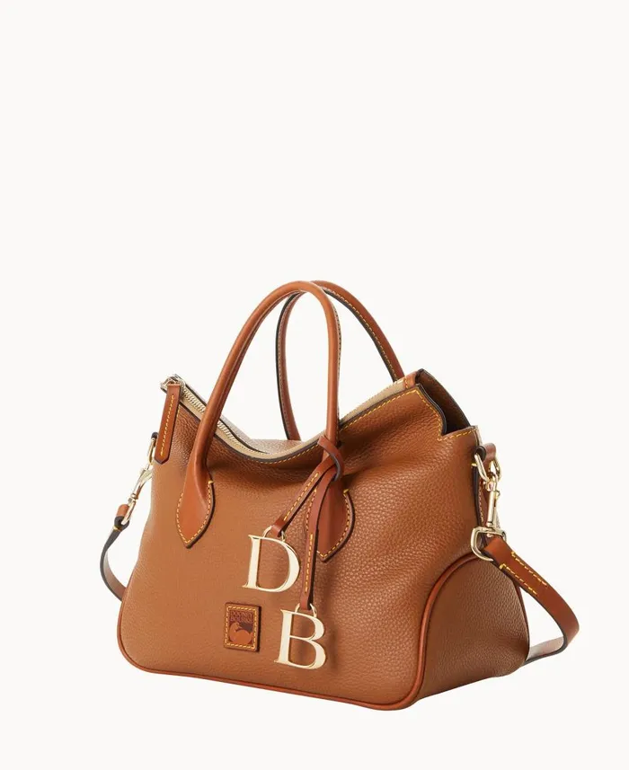 Woman Pebble Grain Satchel Caramel Dooney and Bourke Satchels Woman Pebble Grain Satchel Caramel Dooney and Bourke Satchels