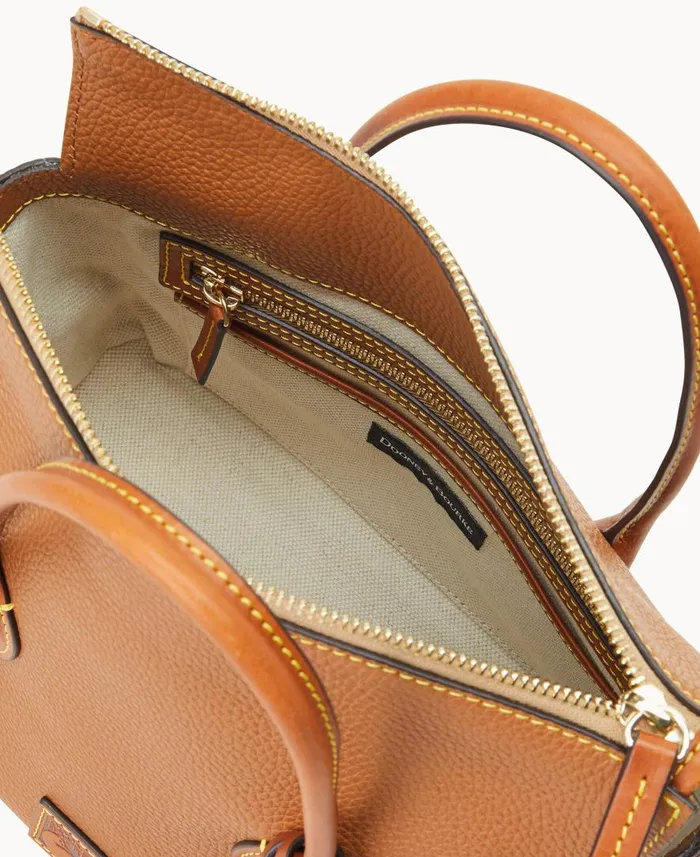 Woman Pebble Grain Satchel Caramel Dooney and Bourke Satchels Woman Pebble Grain Satchel Caramel Dooney and Bourke Satchels