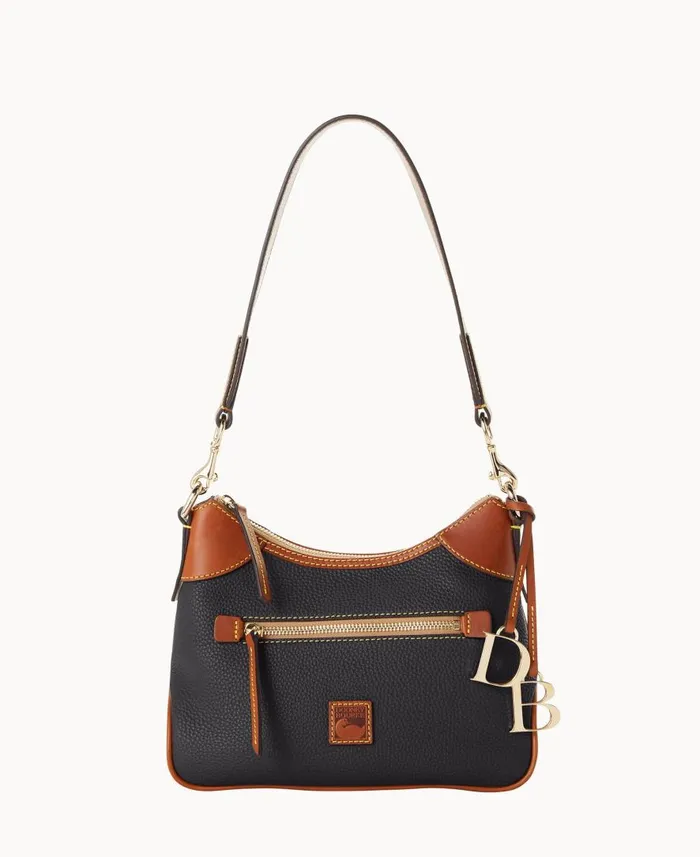 Woman Pebble Grain Small Hobo Black Dooney and Bourke Shoulder Bags