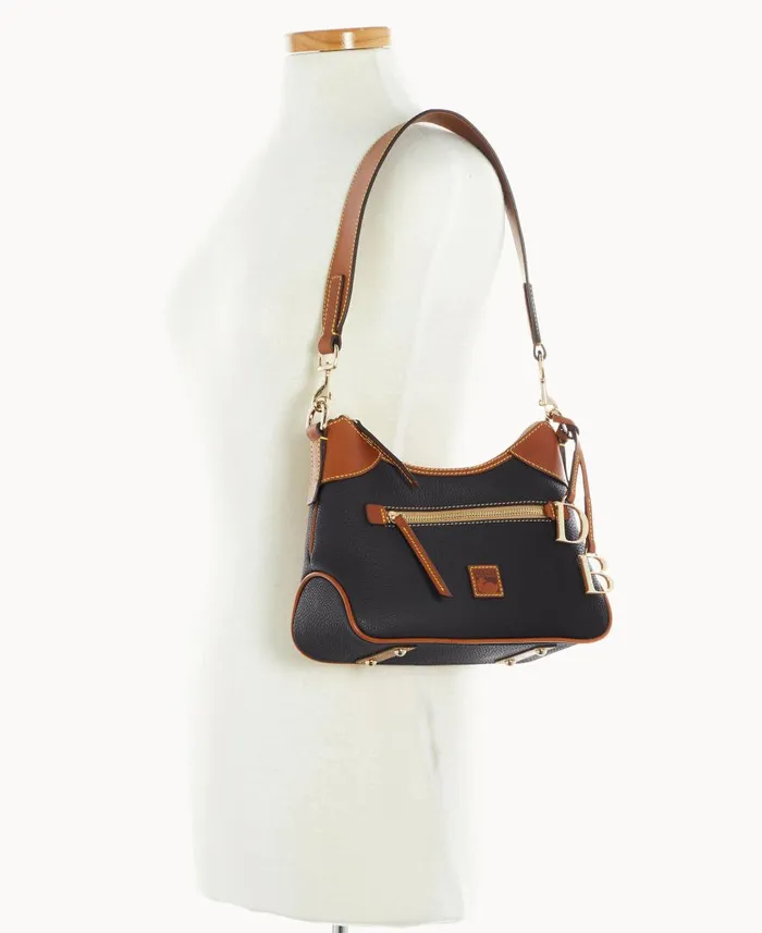 Woman Pebble Grain Small Hobo Black Dooney and Bourke Shoulder Bags Woman Pebble Grain Small Hobo Black Dooney and Bourke Shoulder Bags