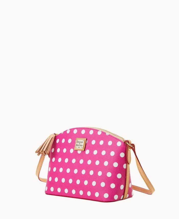 Woman Polka Dot Robin Crossbody Fuchsia Dooney and Bourke Crossbodies Woman Polka Dot Robin Crossbody Fuchsia Dooney and Bourke Crossbodies