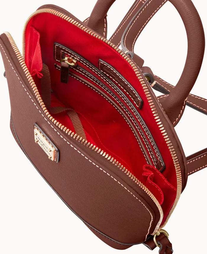 Woman Saffiano Small Zip Pod Backpack Amber Dooney and Bourke Backpacks Woman Saffiano Small Zip Pod Backpack Amber Dooney and Bourke Backpacks