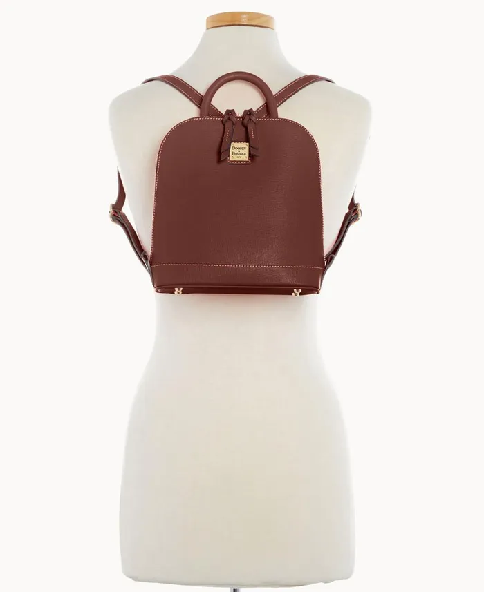 Woman Saffiano Small Zip Pod Backpack Amber Dooney and Bourke Backpacks Woman Saffiano Small Zip Pod Backpack Amber Dooney and Bourke Backpacks
