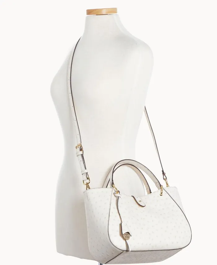 Woman Sahara Small Camilla White Dooney and Bourke Satchels Woman Sahara Small Camilla White Dooney and Bourke Satchels