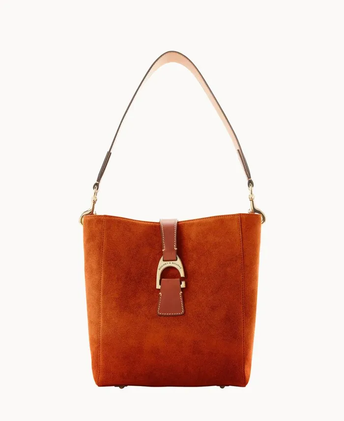 Woman Suede Brynn Amber Dooney and Bourke Shoulder Bags
