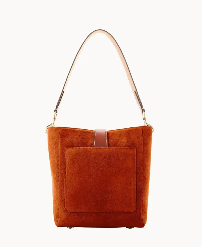 Woman Suede Brynn Amber Dooney and Bourke Shoulder Bags Woman Suede Brynn Amber Dooney and Bourke Shoulder Bags