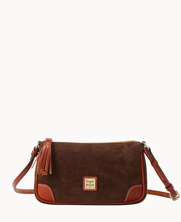 Woman Suede Slim Crossbody Brown Tmoro Dooney and Bourke Crossbodies