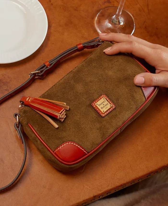 Woman Suede Slim Crossbody Brown Tmoro Dooney and Bourke Crossbodies Woman Suede Slim Crossbody Brown Tmoro Dooney and Bourke Crossbodies