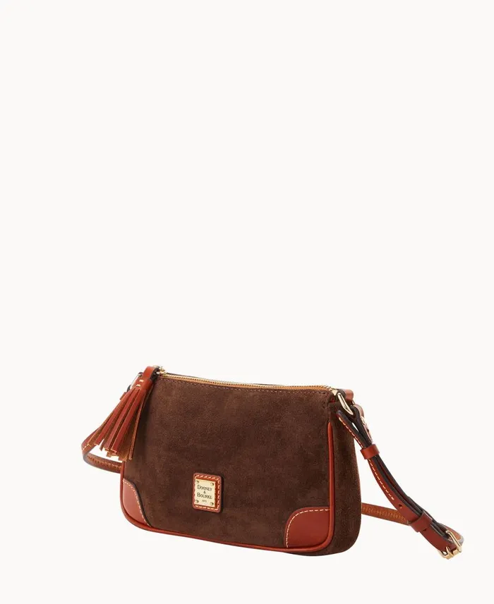 Woman Suede Slim Crossbody Brown Tmoro Dooney and Bourke Crossbodies Woman Suede Slim Crossbody Brown Tmoro Dooney and Bourke Crossbodies