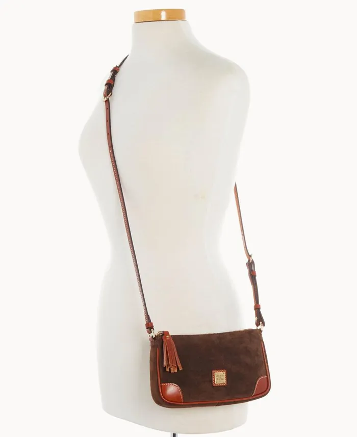 Woman Suede Slim Crossbody Brown Tmoro Dooney and Bourke Crossbodies Woman Suede Slim Crossbody Brown Tmoro Dooney and Bourke Crossbodies