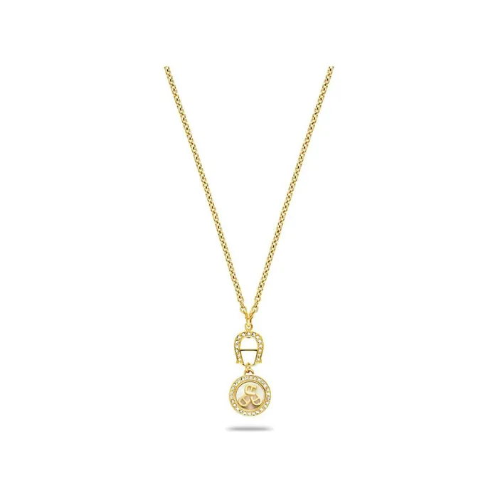Women Aigner Jewelry Necklace With A Logo And Gems