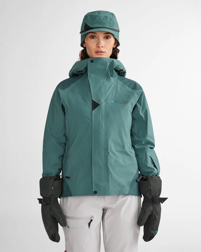 Women Allsvinn Cutan Jacket Frost Green Klttermusen Waterproof Jackets