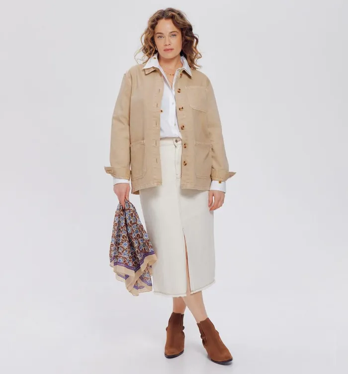 Women Alma Overshirt 8211 Ecru Promod Jackets Women Alma Overshirt 8211 Ecru Promod Jackets