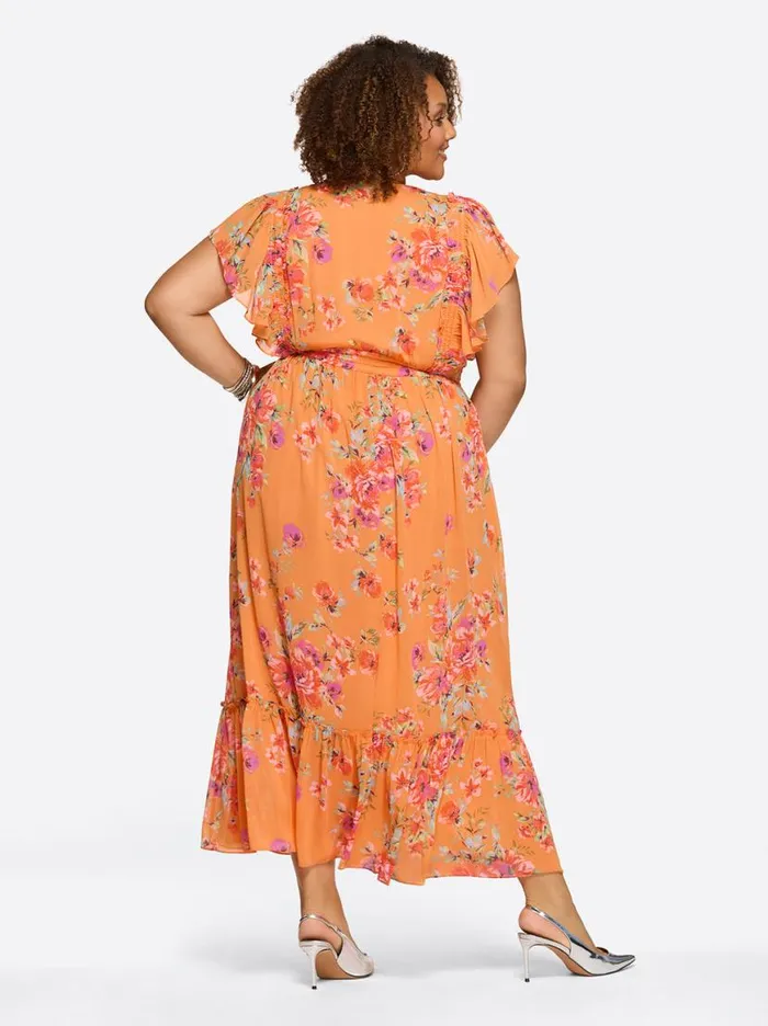 Women Althea Maxi Dress In Watercolor Roses Jessica Simpson Dresses