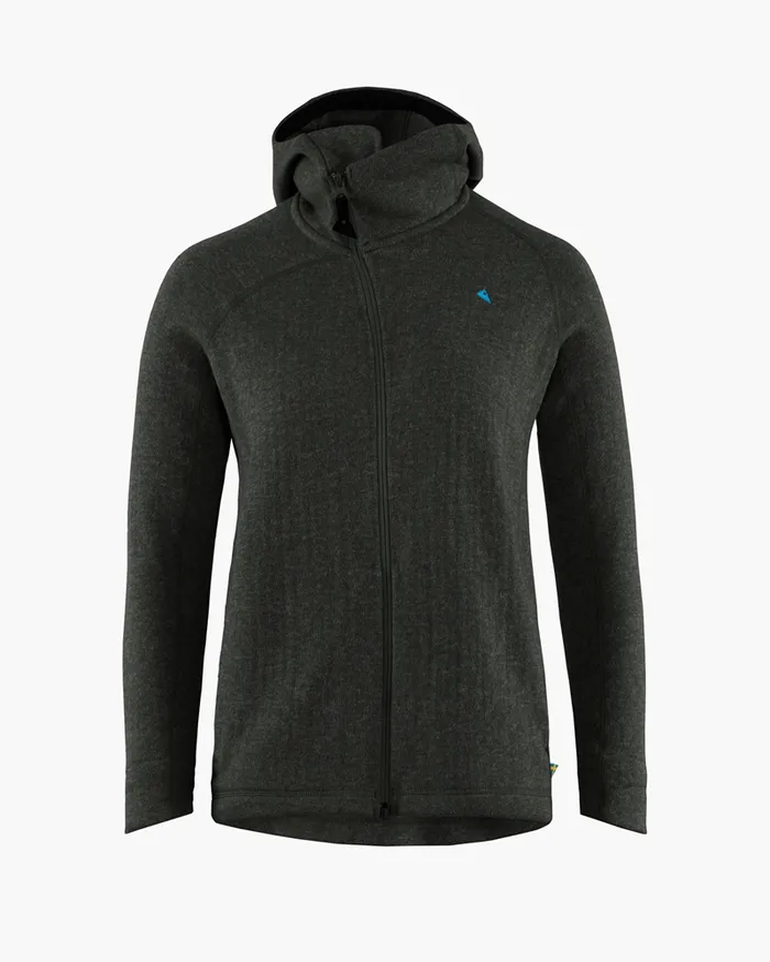 Women Balder Hoodie Wool MidLayer Charcoal Klttermusen Fleeces and Sweaters