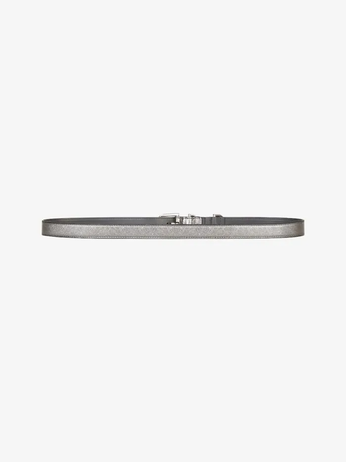 Women Belts Givenchy Voyou Belt In Laminated Leather Silvery Grey Women Belts Givenchy Voyou Belt In Laminated Leather Silvery Grey
