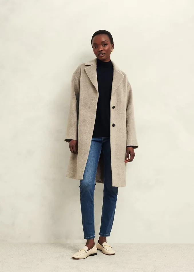 Women Bhavina Wool Blend Coat Neutral Hobbs Coats and Jackets