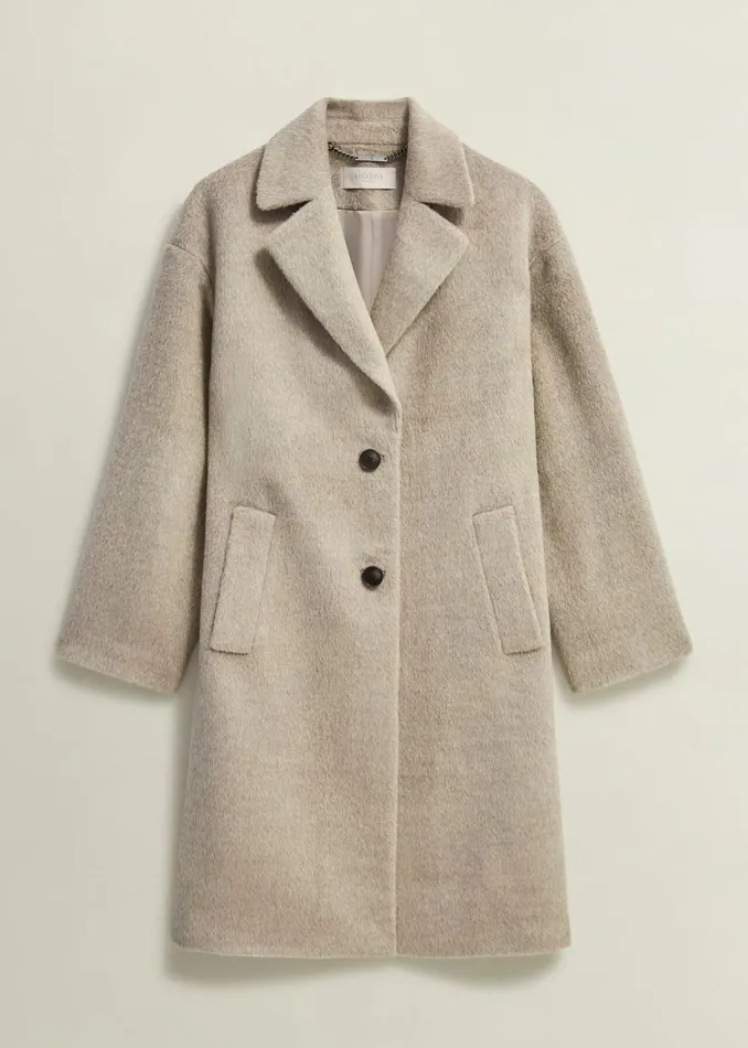 Women Bhavina Wool Blend Coat Neutral Hobbs Coats and Jackets