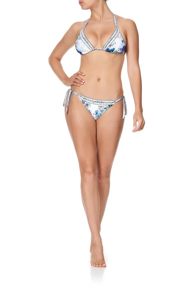 Women Bikinis Camilla Ring Tie Side Pant White Side Of The Moon