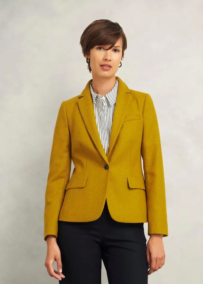 Women Blake Wool Jacket Ochre Hobbs Coats and Jackets
