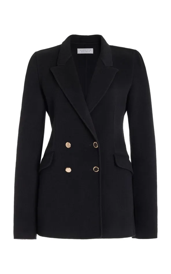 Women Blazers and Vests Gabriela Hearst Lloyd Blazer In Black DoubleFace Recycled Cashmere