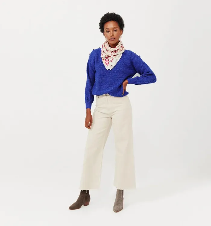 Women Boat Neckline Jumper 8211 Blue Promod Jumpers And Cardigans Women Boat Neckline Jumper 8211 Blue Promod Jumpers And Cardigans