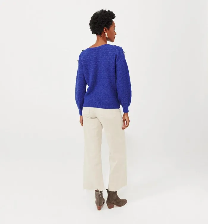 Women Boat Neckline Jumper 8211 Blue Promod Jumpers And Cardigans Women Boat Neckline Jumper 8211 Blue Promod Jumpers And Cardigans