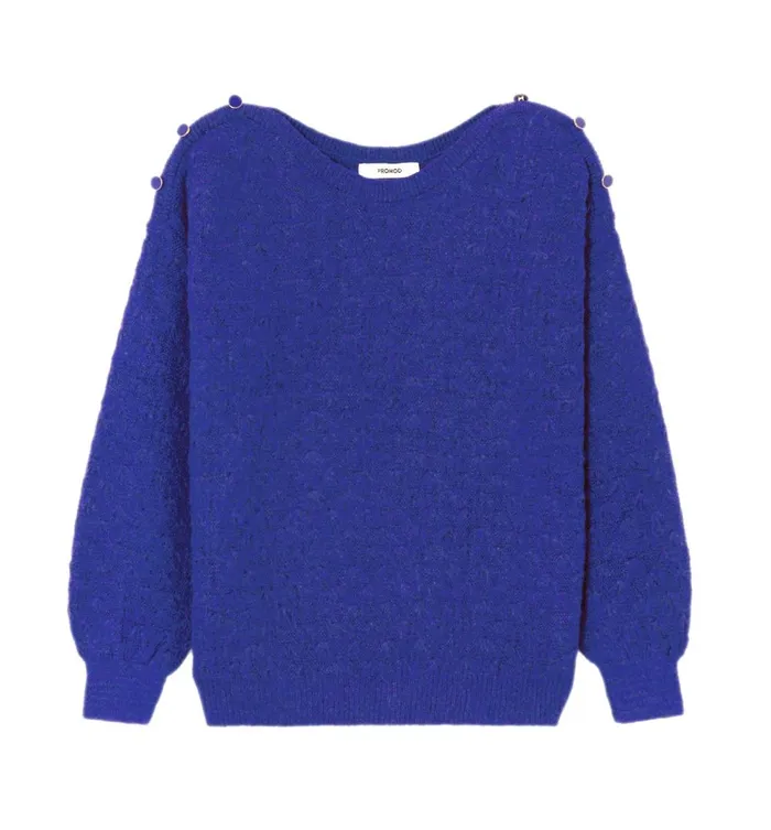 Women Boat Neckline Jumper 8211 Blue Promod Jumpers And Cardigans Women Boat Neckline Jumper 8211 Blue Promod Jumpers And Cardigans