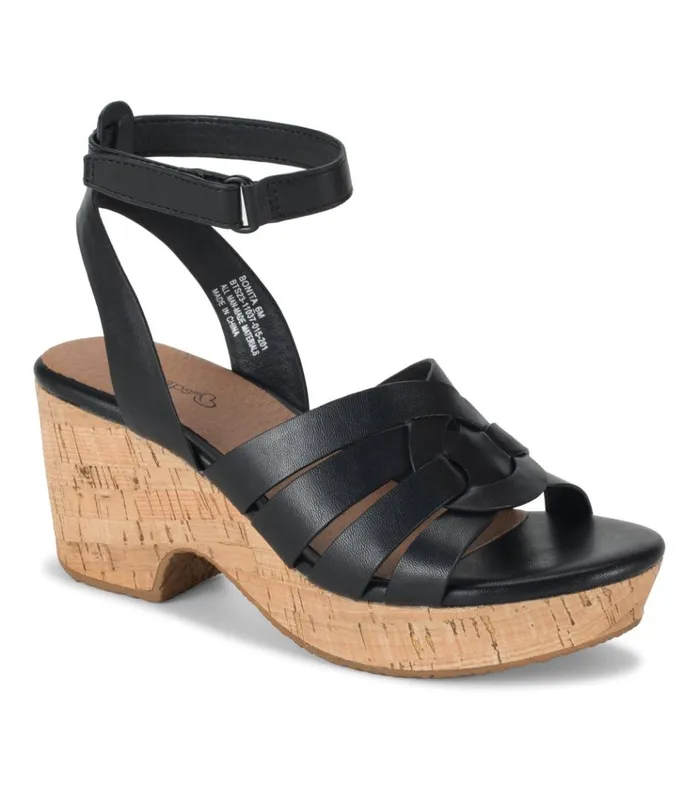 Women Bonita Wedge Sandal Black Baretraps Wedge Sandals