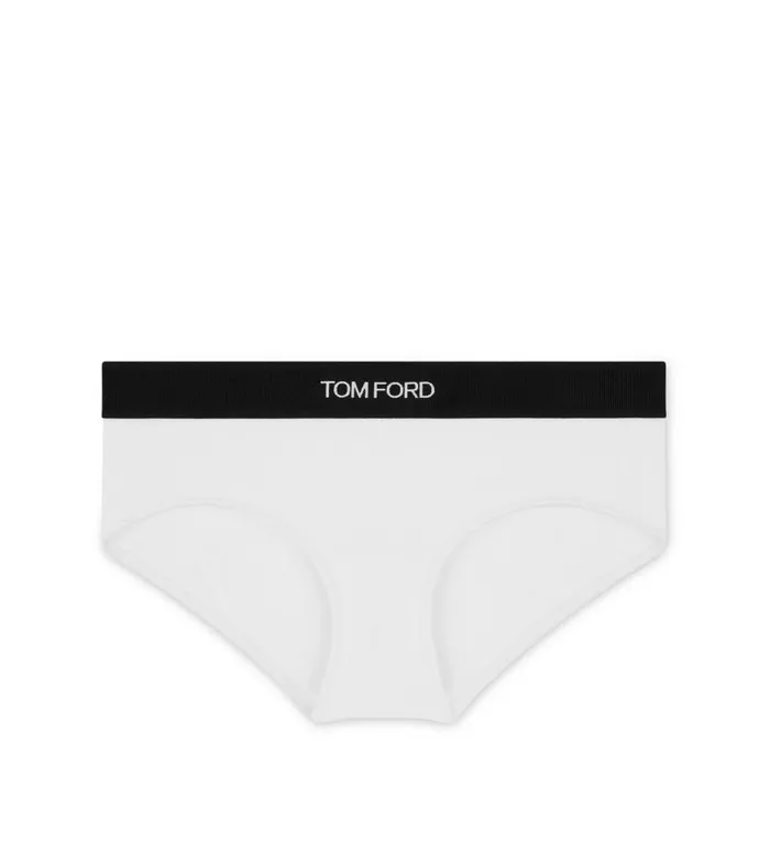 Women Bottoms Tom Ford Modal Signature Boy Shorts White
