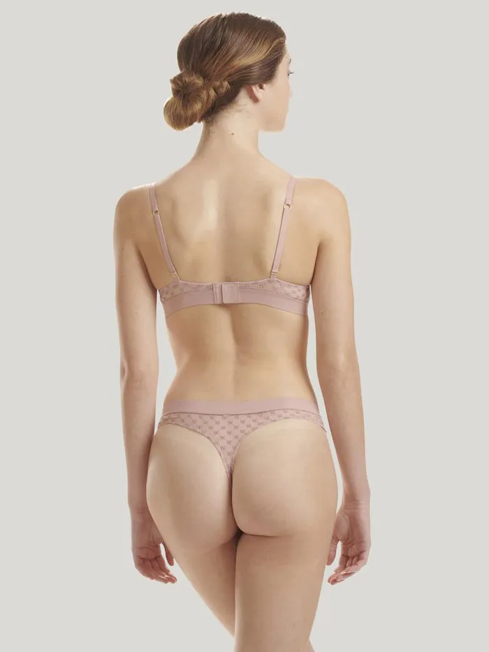 Women Bras Wolford Sheer Logo PushUp Bra Powder Pink