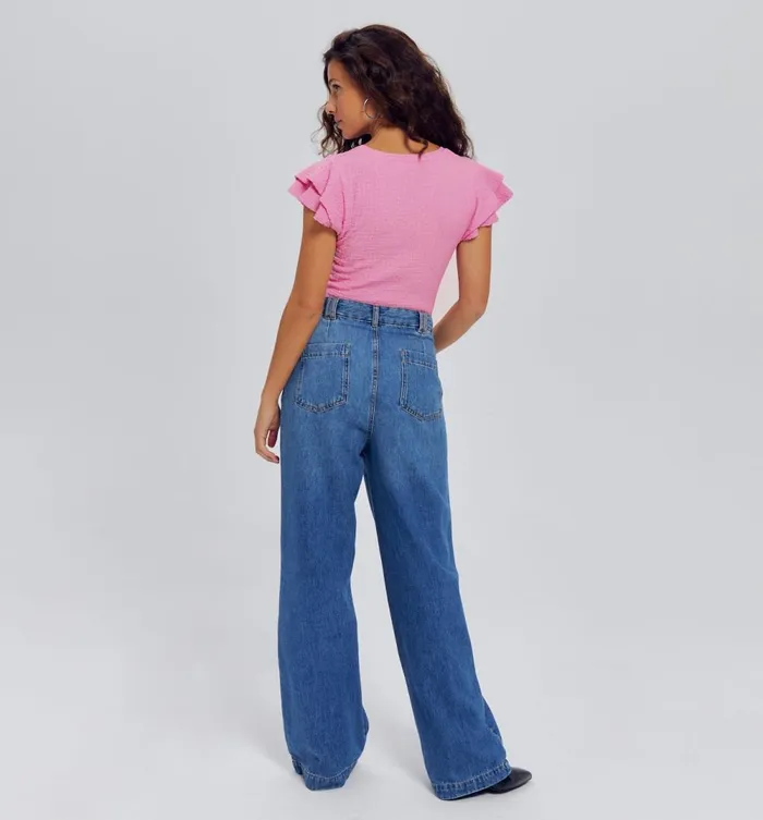 Women Butterfly Sleeved Top 8211 Pink Promod Tops Women Butterfly Sleeved Top 8211 Pink Promod Tops