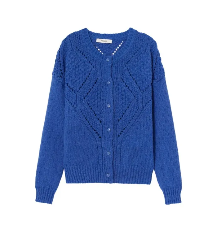 Women Cable Knit Cardigan 8211 Blue Promod Jumpers And Cardigans Women Cable Knit Cardigan 8211 Blue Promod Jumpers And Cardigans
