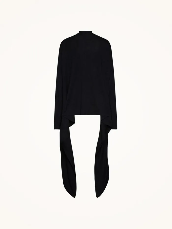 Women Cardigans and Jackets Wolford The Wrap Wool Cardigan Black