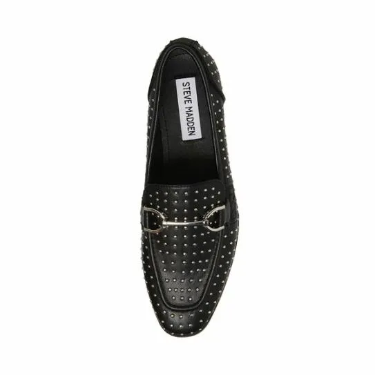 Women CARRINES BLACK Black Steve Madden Loafers and Flats Women CARRINES BLACK Black Steve Madden Loafers and Flats