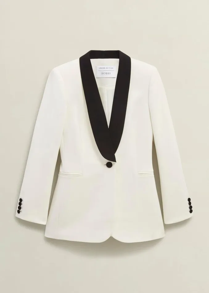 Women Charlecote Jacket Ivory Black Hobbs Coats and Jackets