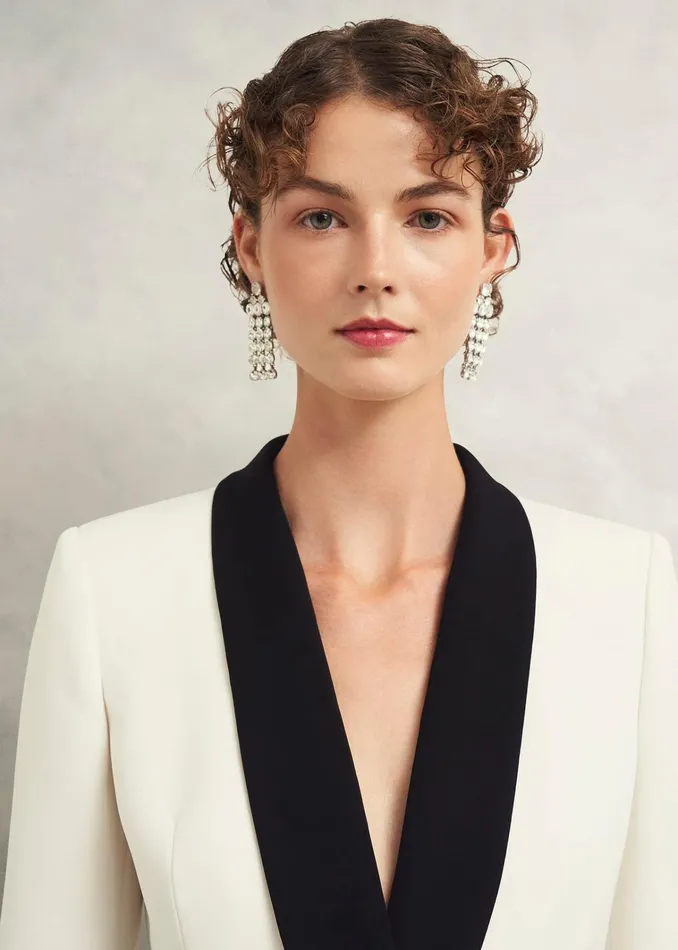Women Charlecote Jacket Ivory Black Hobbs Coats and Jackets