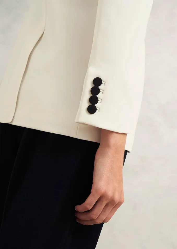 Women Charlecote Jacket Ivory Black Hobbs Coats and Jackets