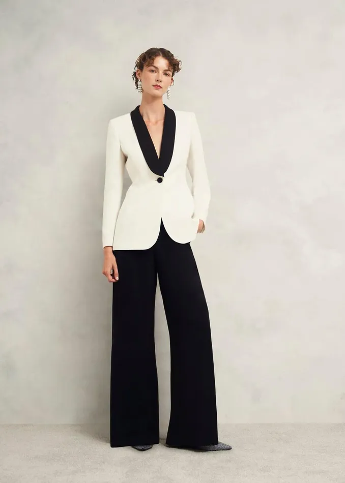 Women Charlecote Jacket Ivory Black Hobbs Coats and Jackets