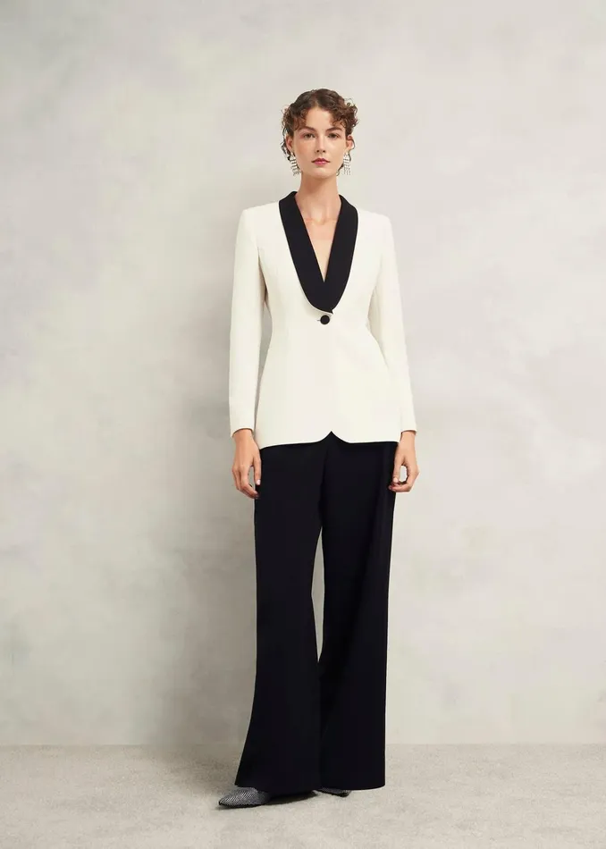 Women Charlecote Jacket Ivory Black Hobbs Coats and Jackets