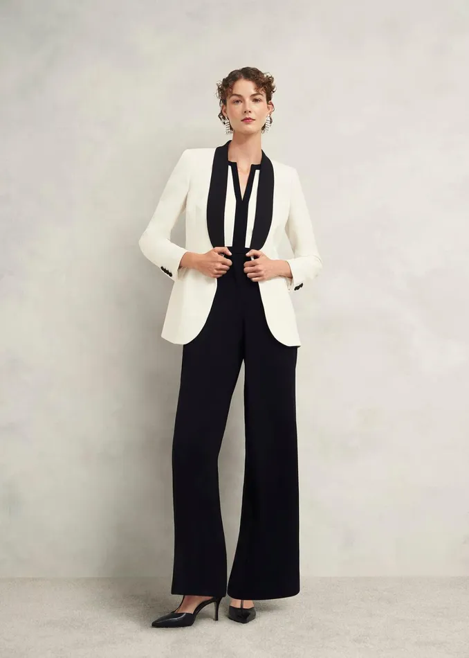 Women Charlecote Jacket Ivory Black Hobbs Coats and Jackets