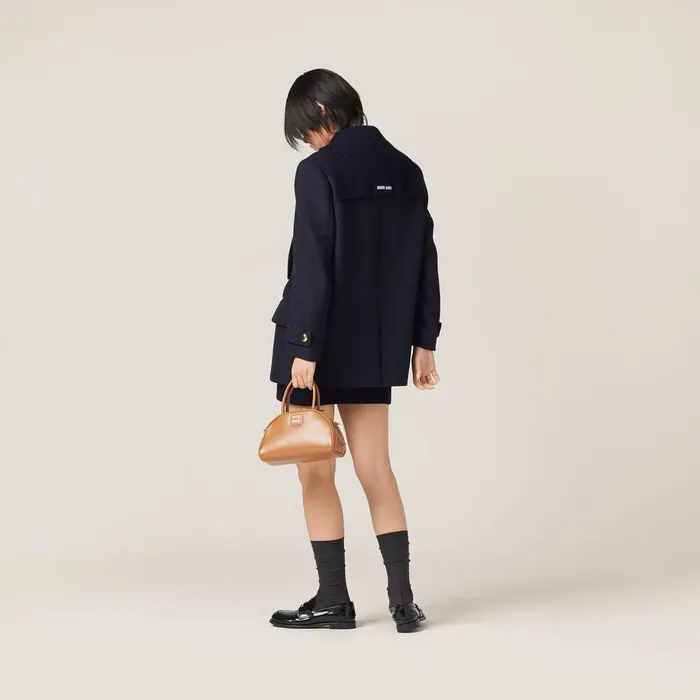Women Coats And Jackets Miu Miu Cloth Peacoat Navy