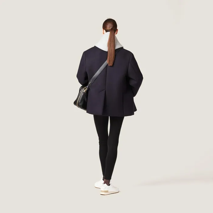 Women Coats And Jackets Miu Miu Doublebreasted Cloth Peacoat Jacket Navy Women Coats And Jackets Miu Miu Doublebreasted Cloth Peacoat Jacket Navy