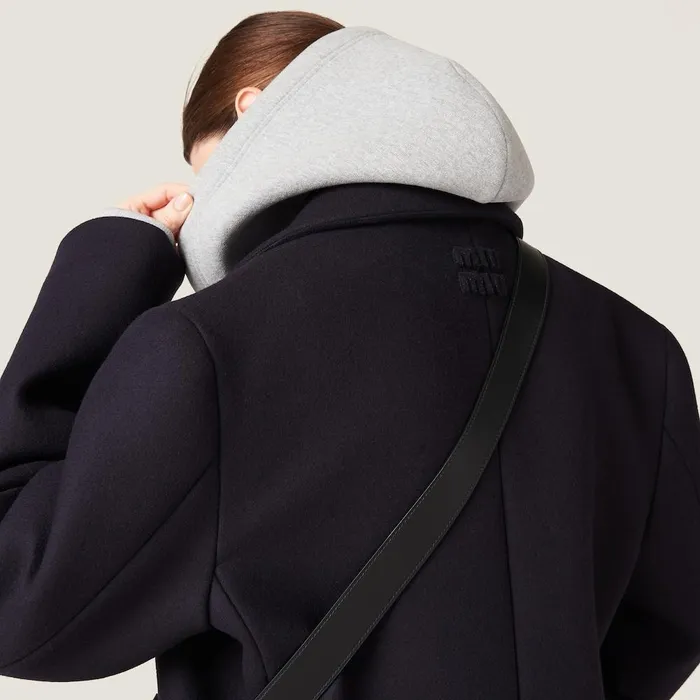 Women Coats And Jackets Miu Miu Doublebreasted Cloth Peacoat Jacket Navy Women Coats And Jackets Miu Miu Doublebreasted Cloth Peacoat Jacket Navy