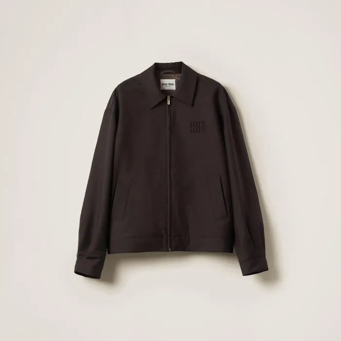 Women Coats And Jackets Miu Miu Mohair Blouson Jacket Ebony