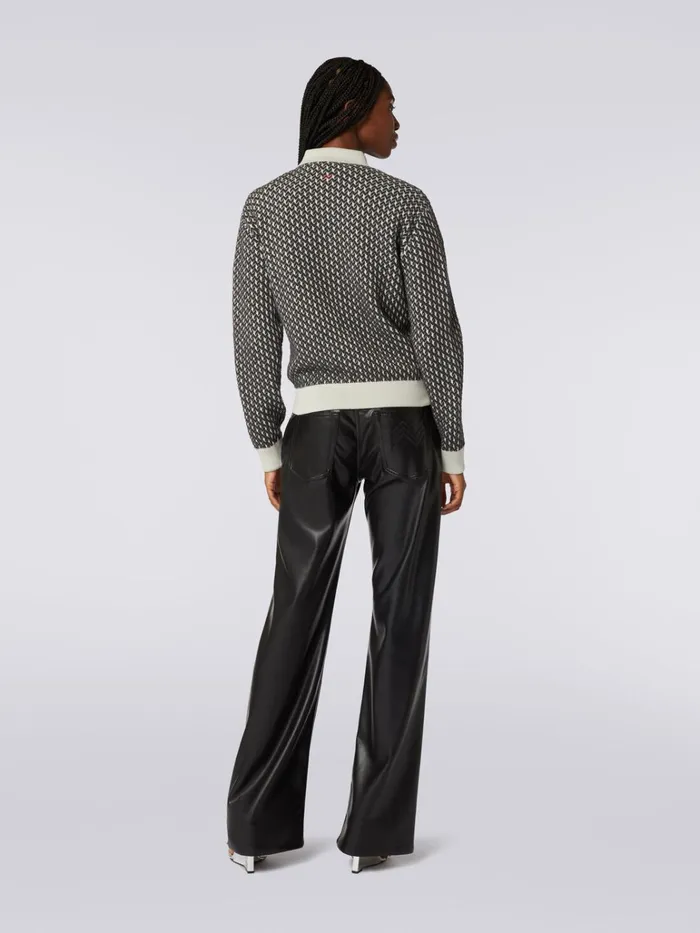 Women Cotton And Nylon Zipped Bomber Jacket White and Grey Missoni Coats and Jackets Women Cotton And Nylon Zipped Bomber Jacket White and Grey Missoni Coats and Jackets