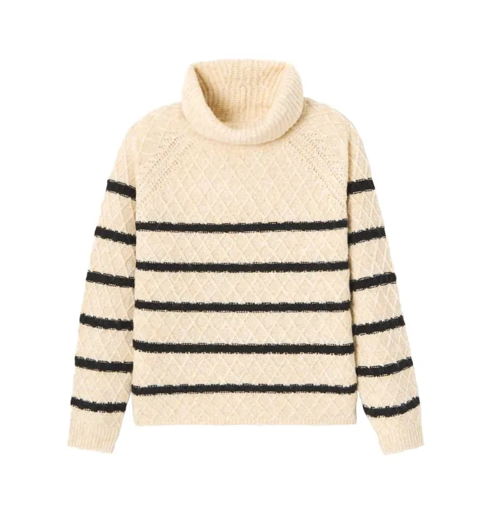 Women Cowl Neck Jumper 8211 Black Stripes Promod Jumpers And Cardigans Women Cowl Neck Jumper 8211 Black Stripes Promod Jumpers And Cardigans