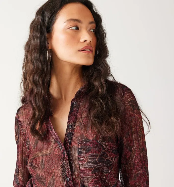 Women Crinkle Voile Shirt 8211 Multicolour Print Promod Shirts And Tunics Women Crinkle Voile Shirt 8211 Multicolour Print Promod Shirts And Tunics